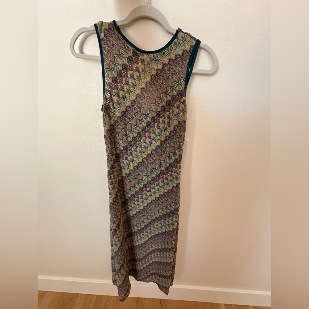 Colorful knit maxi dress
